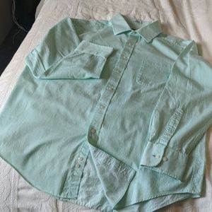 IZOD Light Green Dress Shirt Large